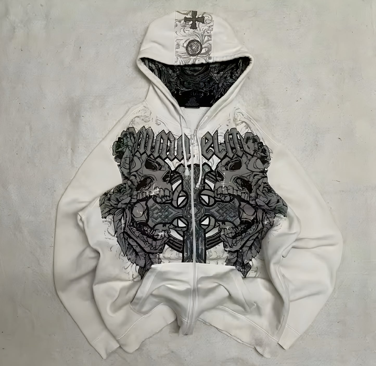 White MMA Elite hoodie
