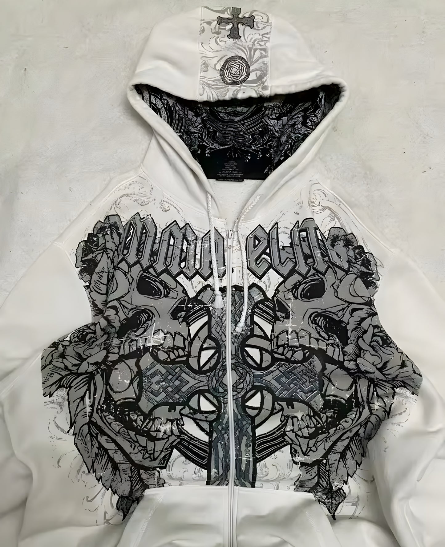 White MMA Elite hoodie